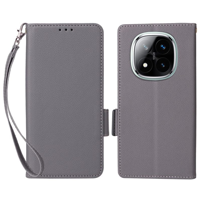 Kotelot Xiaomi Redmi Note 14 Pro 4g Litsikuvioinen Tekonahkahihna