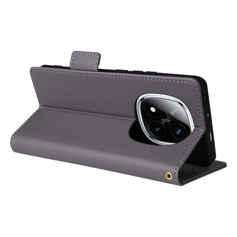 Kotelot Xiaomi Redmi Note 14 Pro 4g Litsikuvioinen Tekonahkahihna