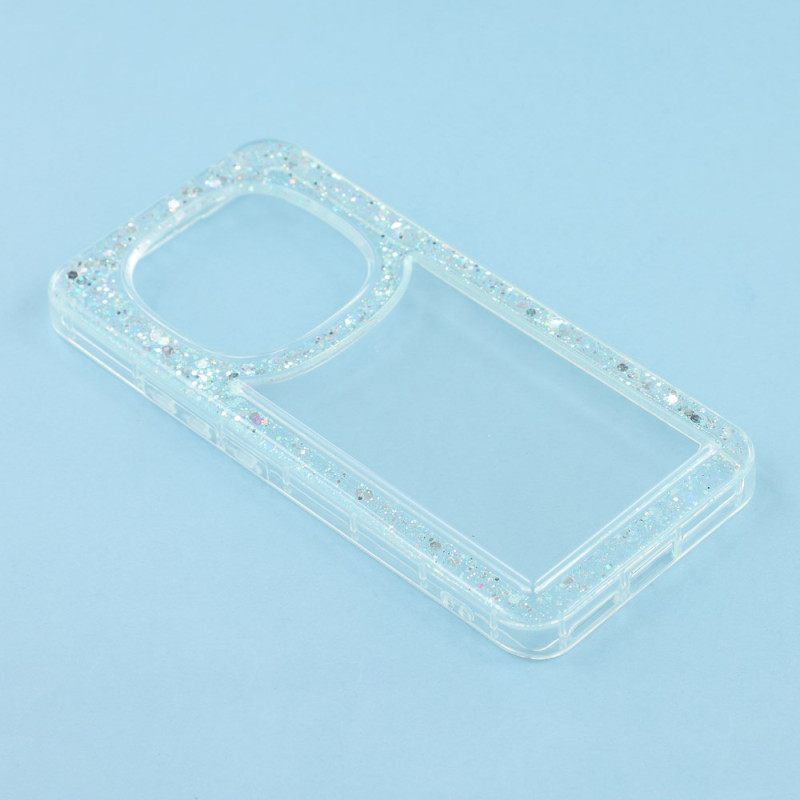 Kuori Xiaomi Redmi Note 14 Pro 4g Läpinäkyvä Kimaltelevilla Reunoilla Suojakuori