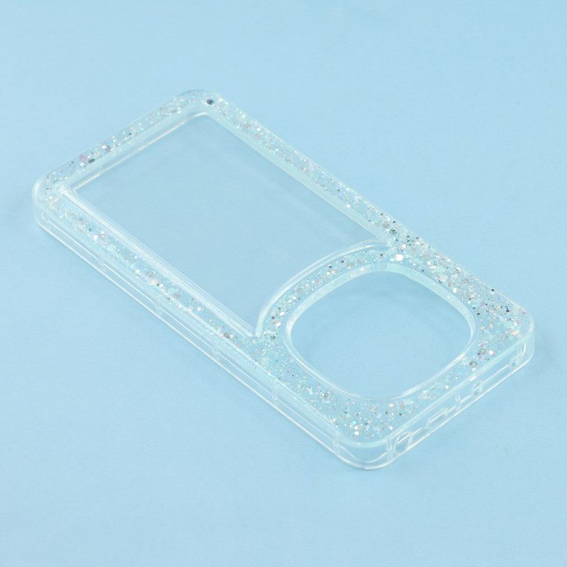 Kuori Xiaomi Redmi Note 14 Pro 4g Läpinäkyvä Kimaltelevilla Reunoilla Suojakuori