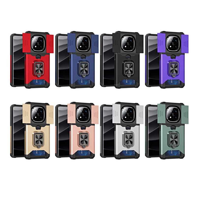 Kuori Xiaomi Redmi Note 14 Pro 4g Linssinsuojus Ja Korttikotelo Suojakuori