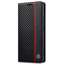 Nahkakotelo Xiaomi Redmi Note 14 Pro 4g Hiilikuitutekstuuri