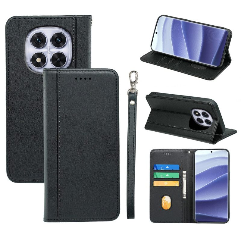 Nahkakotelo Xiaomi Redmi Note 14 Pro 4g Tikkaukset Ja Hihna