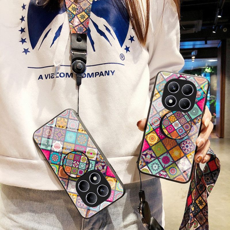 Puhelinkuoret Xiaomi Redmi Note 14 Pro 4g Tilkkutäkkikuvioinen Jalusta Ja Hihna