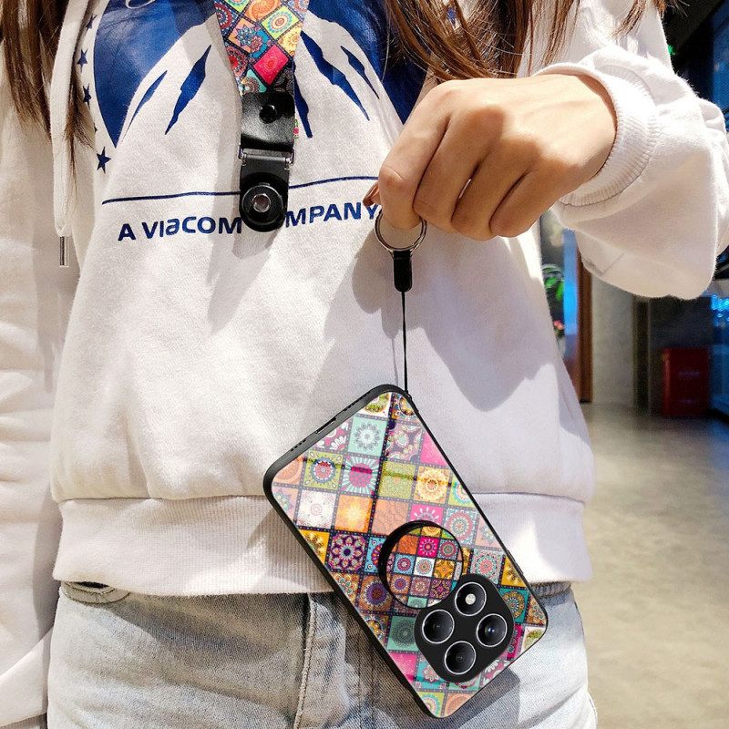 Puhelinkuoret Xiaomi Redmi Note 14 Pro 4g Tilkkutäkkikuvioinen Jalusta Ja Hihna