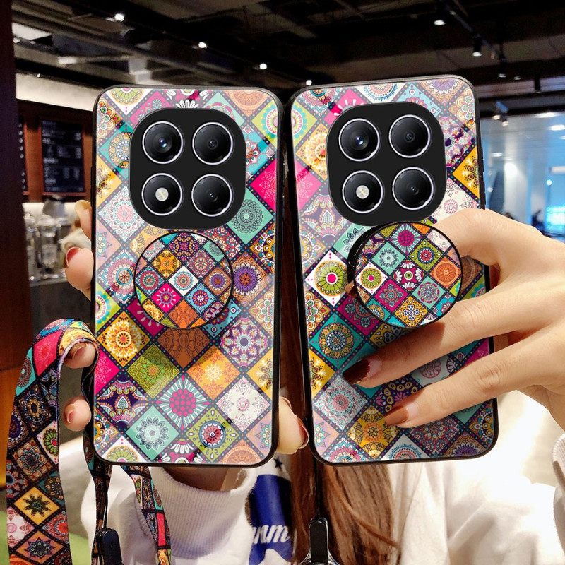 Puhelinkuoret Xiaomi Redmi Note 14 Pro 4g Tilkkutäkkikuvioinen Jalusta Ja Hihna
