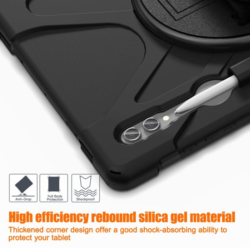 Kuori Samsung Galaxy Tab S10 Ultra Kolminkertainen Suojaushihna Ja Jalusta