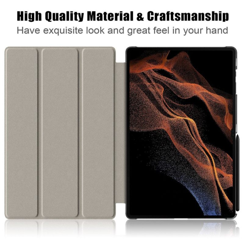 Samsung Galaxy Tab S10 Ultra Pudotuksenestoinen Kolmitaittoinen Jalusta