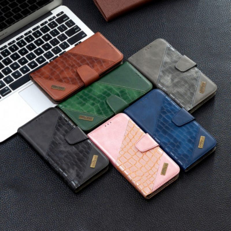 Kotelot Samsung Galaxy A52 4G / A52 5G / A52s 5G Classic Crocodile Skin Effect
