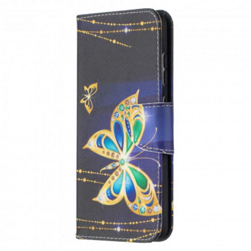Kotelot Samsung Galaxy A52 4G / A52 5G / A52s 5G Golden Butterflies