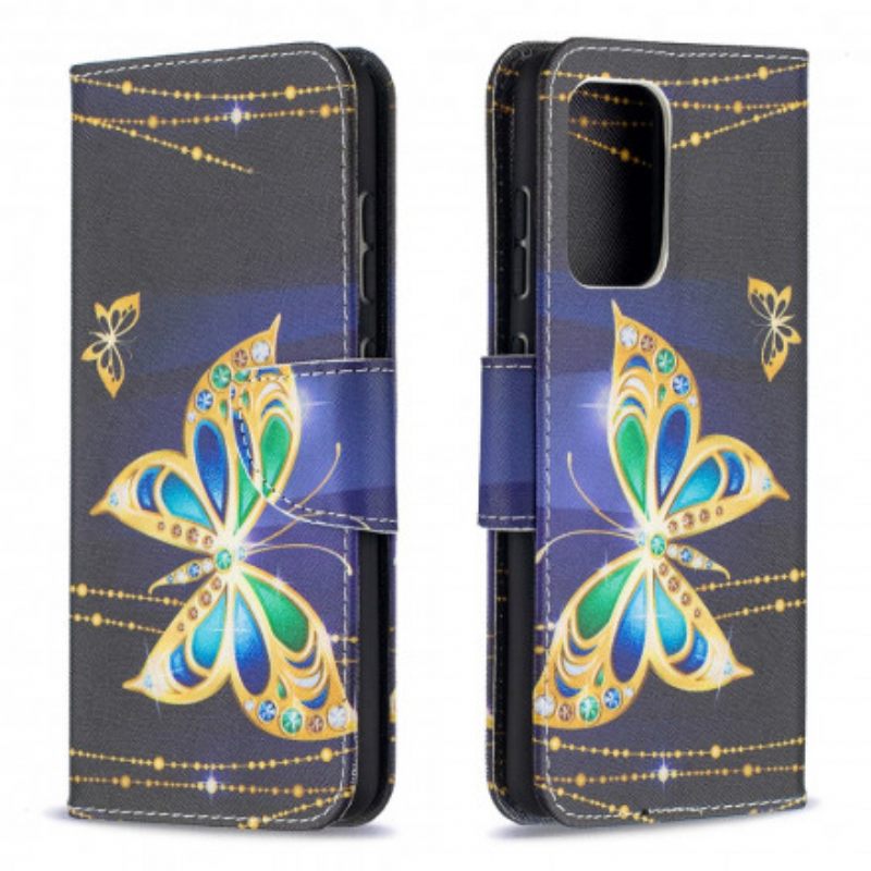 Kotelot Samsung Galaxy A52 4G / A52 5G / A52s 5G Golden Butterflies