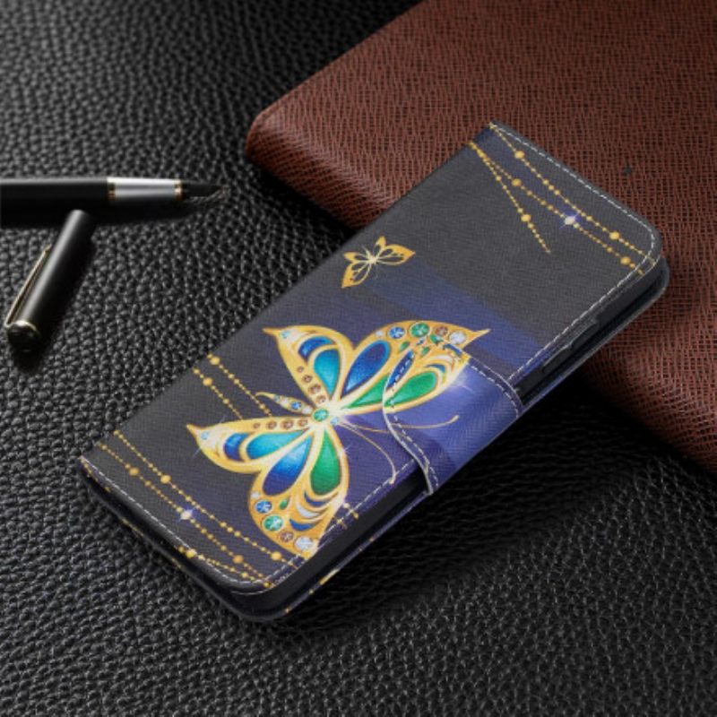 Kotelot Samsung Galaxy A52 4G / A52 5G / A52s 5G Golden Butterflies