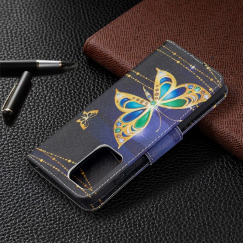 Kotelot Samsung Galaxy A52 4G / A52 5G / A52s 5G Golden Butterflies