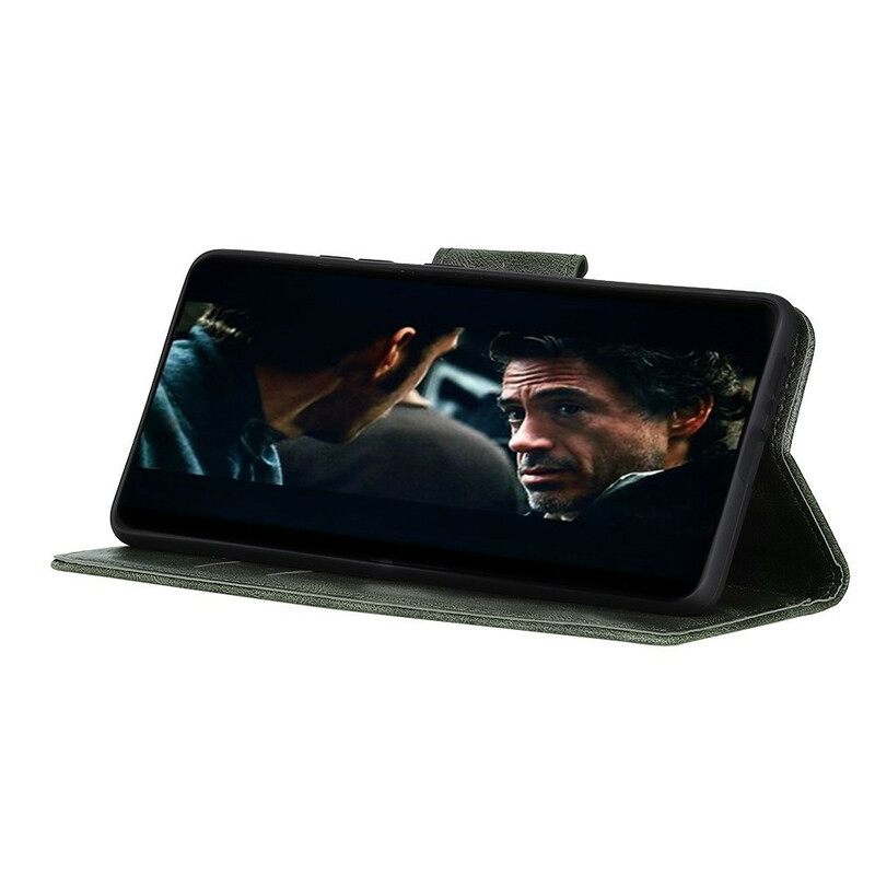 Kotelot Samsung Galaxy A52 4G / A52 5G / A52s 5G Käännettävä Nahkaefekti