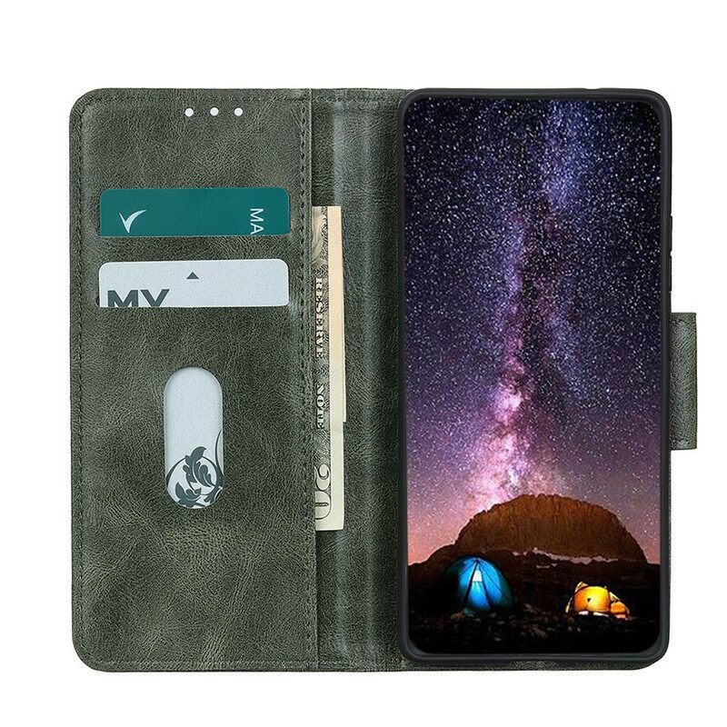 Kotelot Samsung Galaxy A52 4G / A52 5G / A52s 5G Käännettävä Nahkaefekti