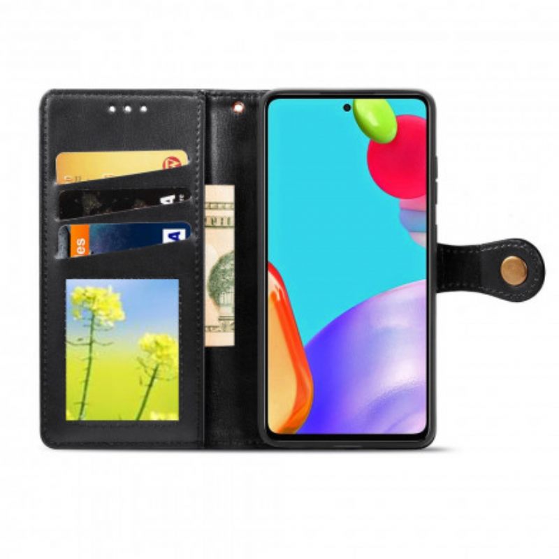 Kotelot Samsung Galaxy A52 4G / A52 5G / A52s 5G Keinonahka Ja Vintage-lukko