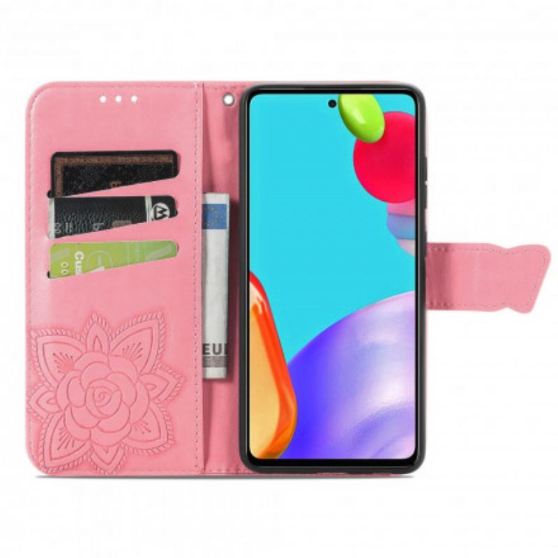 Nahkakotelo Samsung Galaxy A52 4G / A52 5G / A52s 5G Half Butterflies