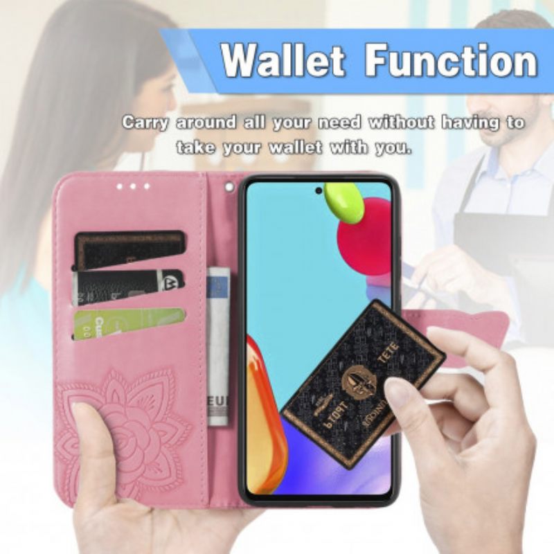 Nahkakotelo Samsung Galaxy A52 4G / A52 5G / A52s 5G Half Butterflies