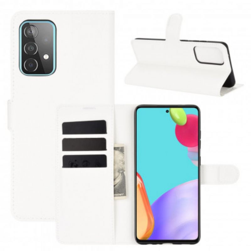 Nahkakotelo Samsung Galaxy A52 4G / A52 5G / A52s 5G Klassinen Litsi