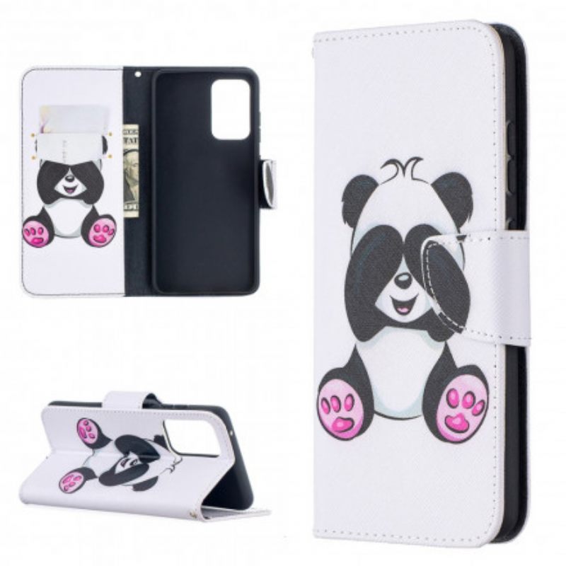Nahkakotelo Samsung Galaxy A52 4G / A52 5G / A52s 5G Panda Hauskaa