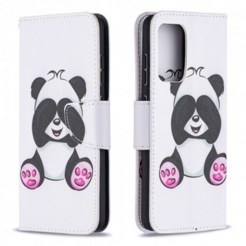 Nahkakotelo Samsung Galaxy A52 4G / A52 5G / A52s 5G Panda Hauskaa