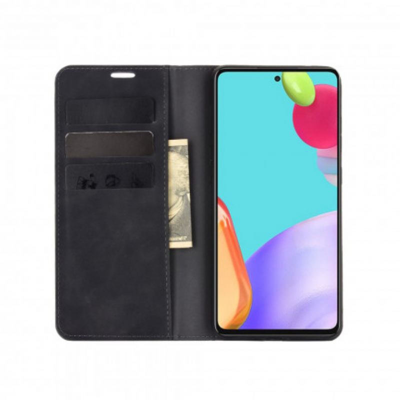 Puhelinkuoret Samsung Galaxy A52 4G / A52 5G / A52s 5G Kotelot Flip Pehmeä Nahkaefekti
