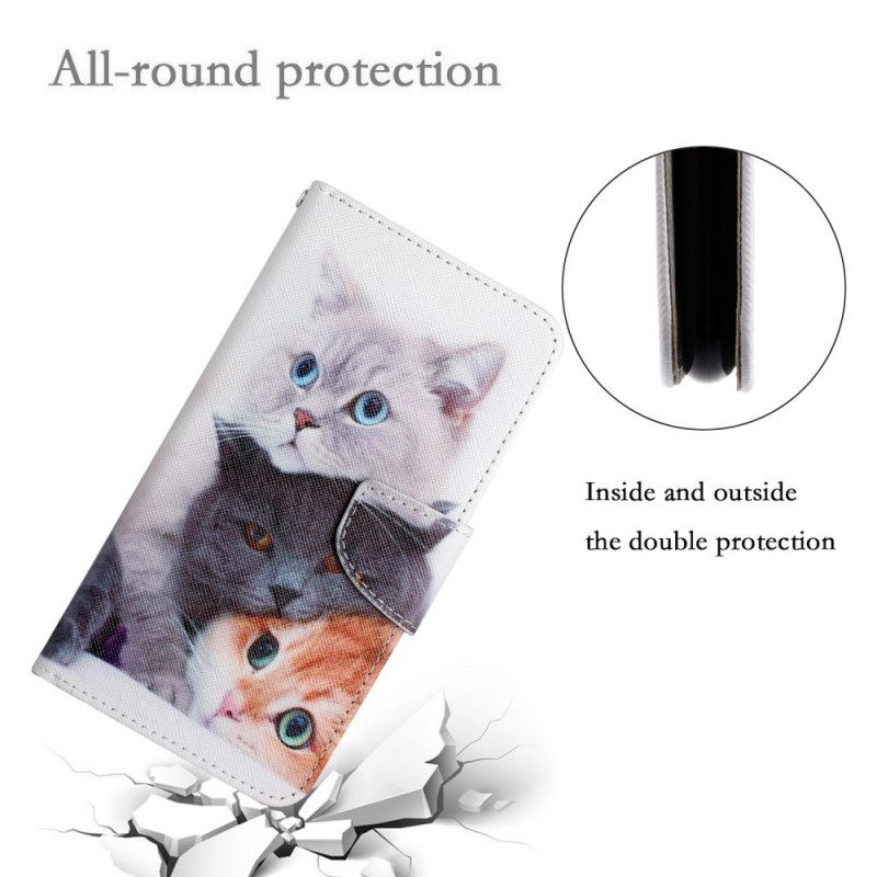 Flip Case Xiaomi Redmi 10 Kasa Kaulanauhakissoja