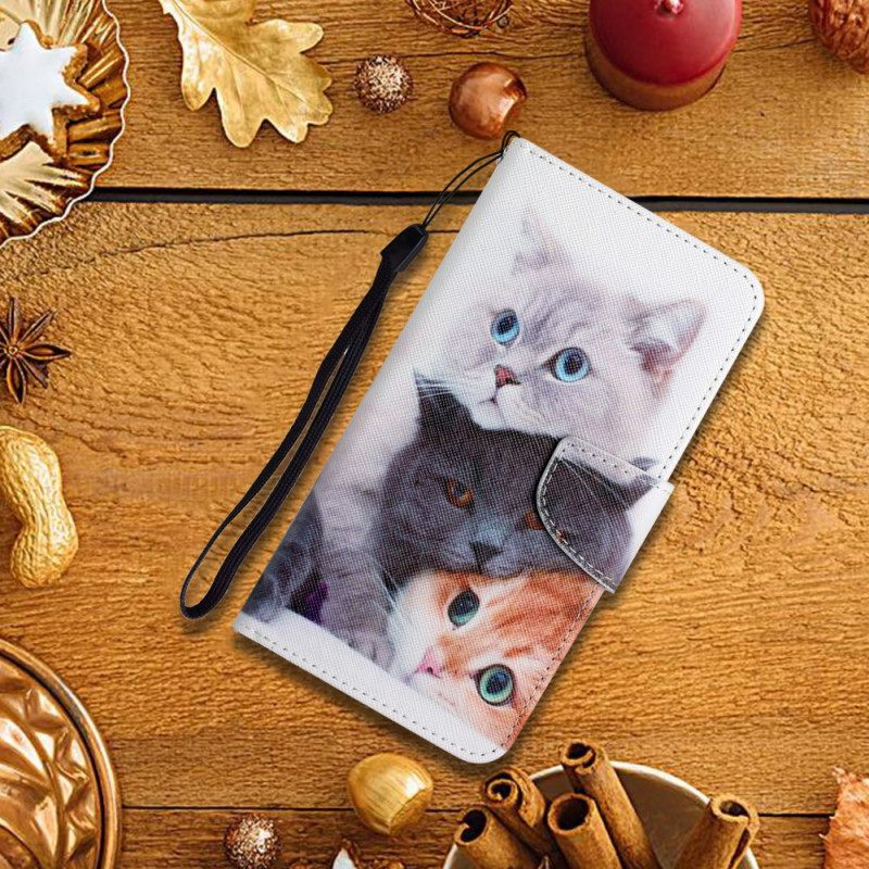 Flip Case Xiaomi Redmi 10 Kasa Kaulanauhakissoja
