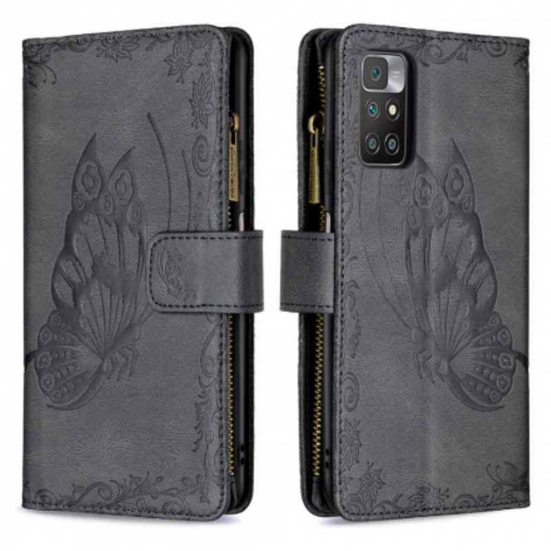 Kotelot Xiaomi Redmi 10 Butterfly Baroque Vetoketjullinen Tasku