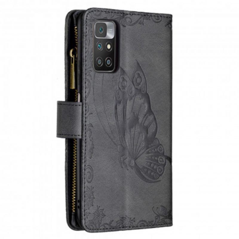 Kotelot Xiaomi Redmi 10 Butterfly Baroque Vetoketjullinen Tasku