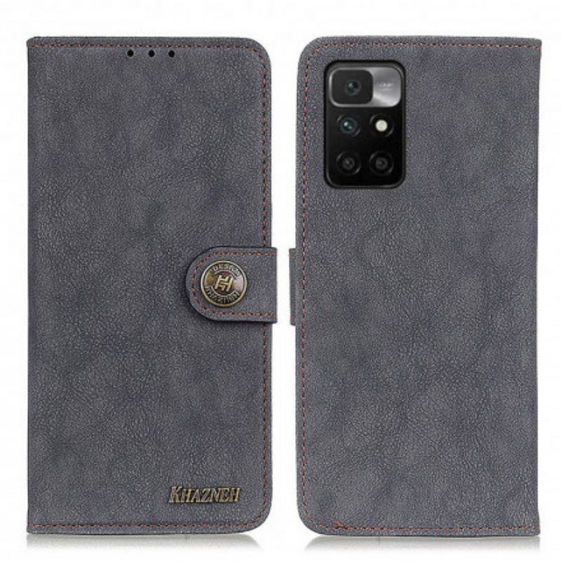 Kotelot Xiaomi Redmi 10 Retro Haljasnahka Khazneh