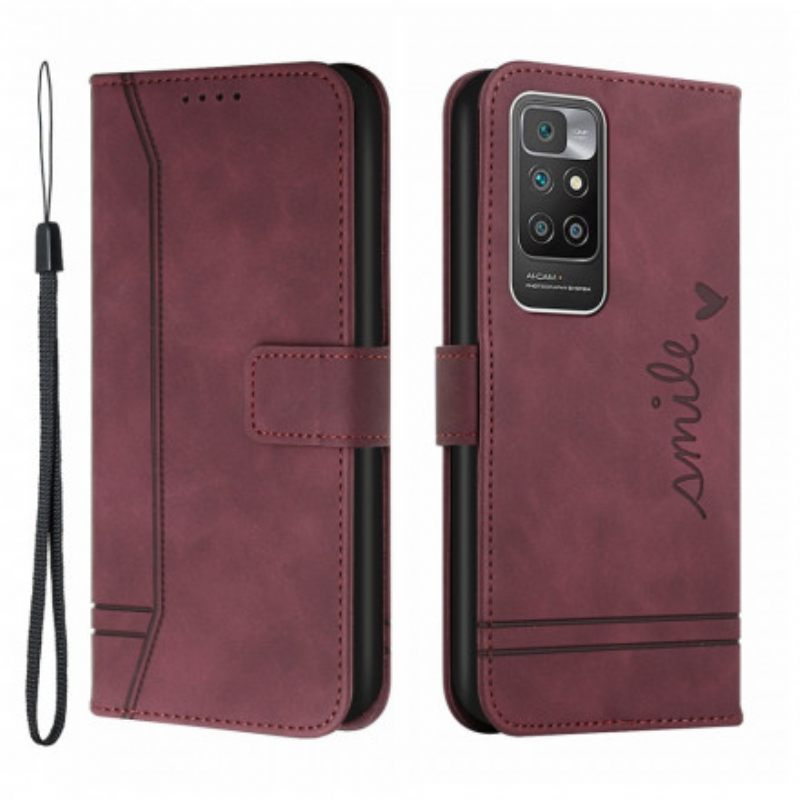 Kotelot Xiaomi Redmi 10 Smile Ja Lanyard