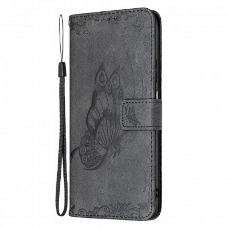 Kotelot Xiaomi Redmi 10 Suojaketju Kuori Baroque Strappy Butterfly