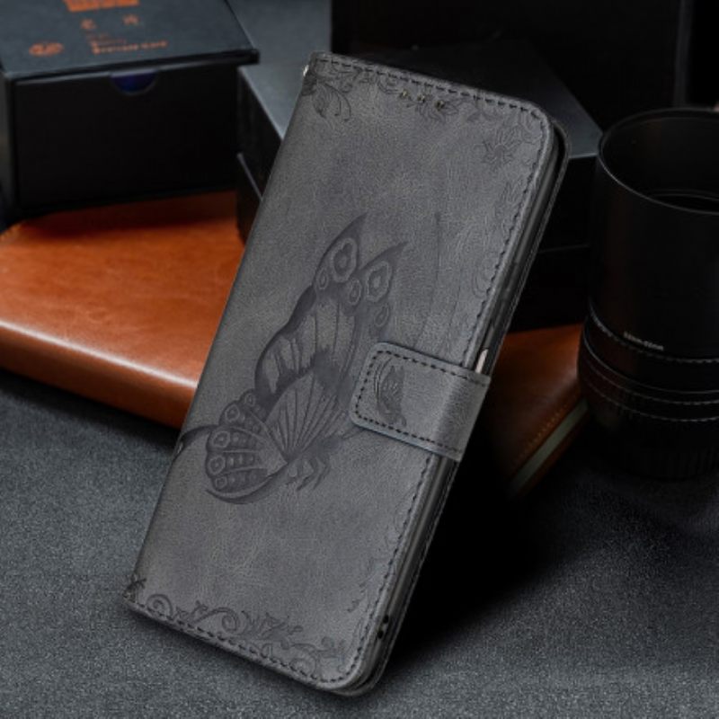 Kotelot Xiaomi Redmi 10 Suojaketju Kuori Baroque Strappy Butterfly