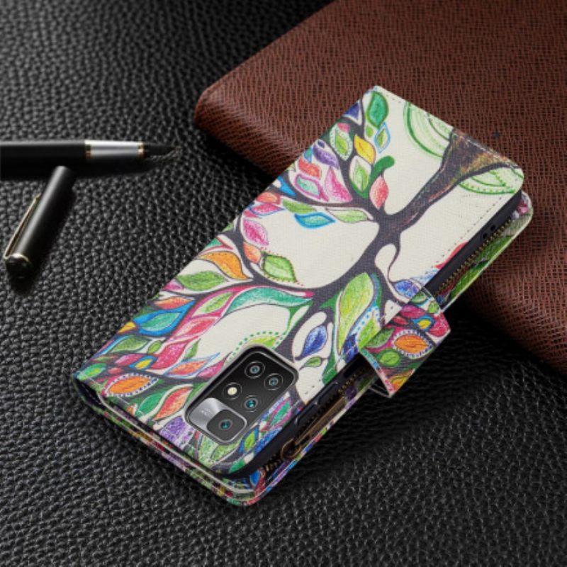 Kotelot Xiaomi Redmi 10 Vetoketjullinen Puutasku