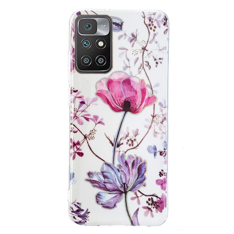 Kuori Xiaomi Redmi 10 Marmoroidut Kukat