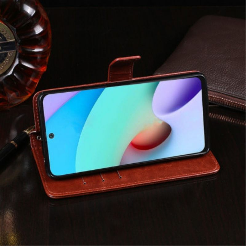 Nahkakotelo Xiaomi Redmi 10 Faux Leather Idewei