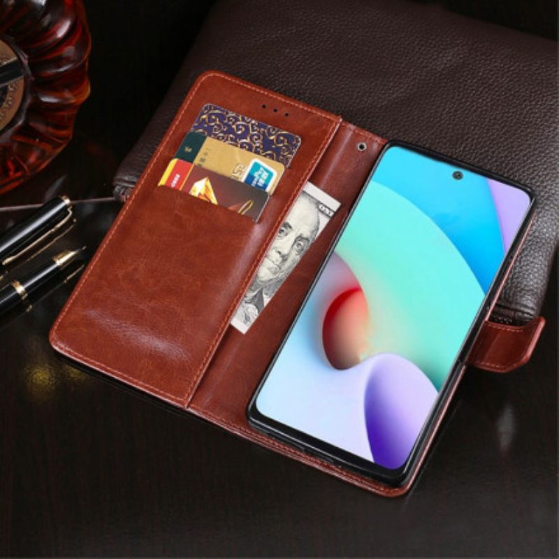 Nahkakotelo Xiaomi Redmi 10 Faux Leather Idewei