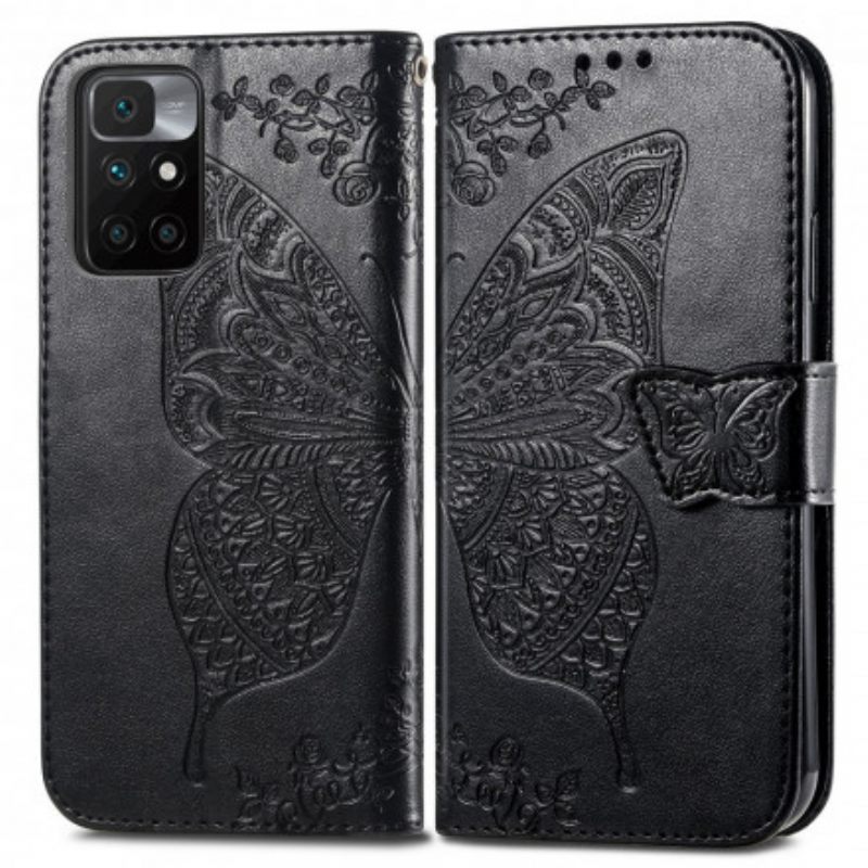 Nahkakotelo Xiaomi Redmi 10 Half Butterflies