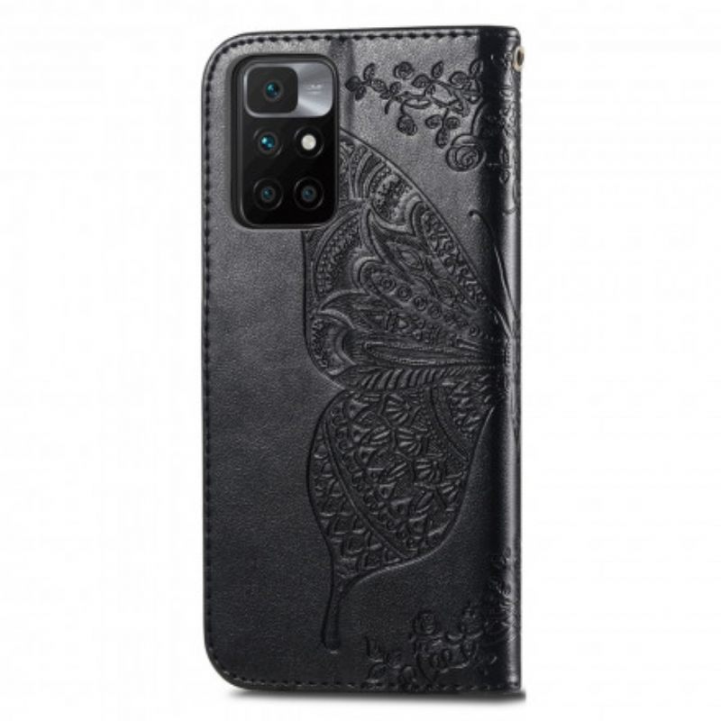 Nahkakotelo Xiaomi Redmi 10 Half Butterflies