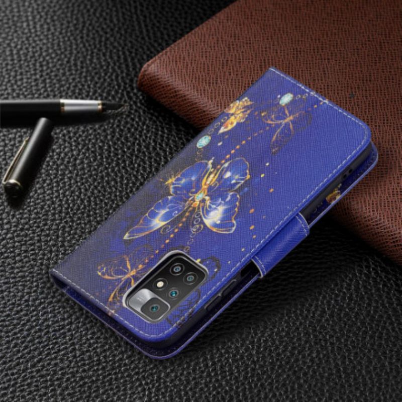 Nahkakotelo Xiaomi Redmi 10 Uskomattomat Perhoset