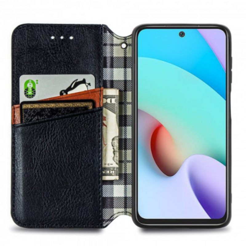 Puhelinkuoret Xiaomi Redmi 10 Kotelot Flip Diamond Texture Leather Effect