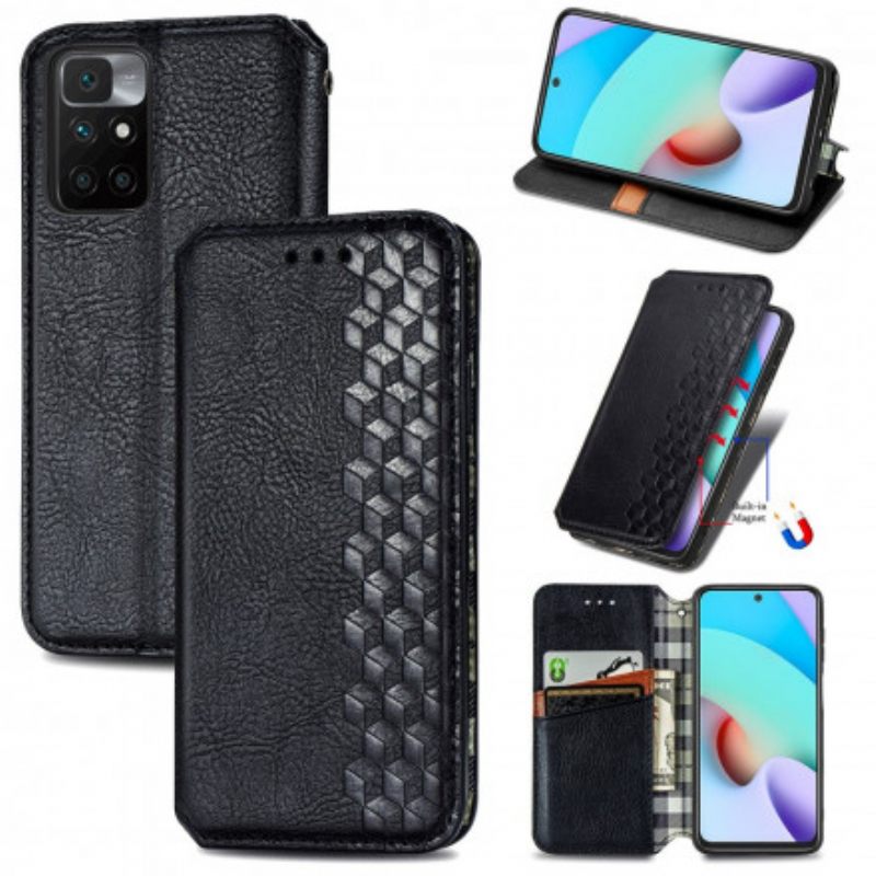 Puhelinkuoret Xiaomi Redmi 10 Kotelot Flip Diamond Texture Leather Effect
