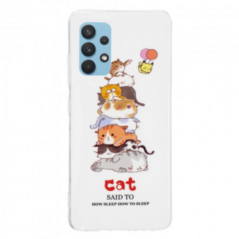Kuori Samsung Galaxy A32 4G Cats Fluorescent
