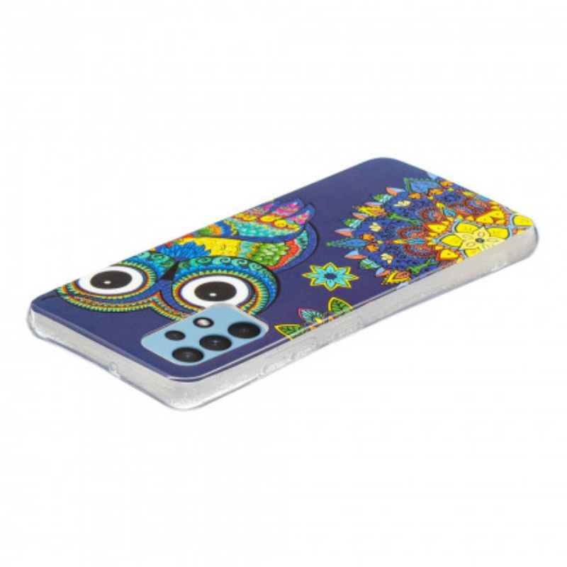 Kuori Samsung Galaxy A32 4G Owl Fluoresoiva Mandala