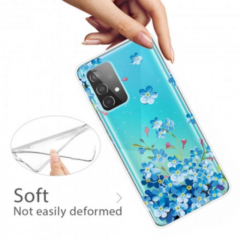 Kuori Samsung Galaxy A32 4G Siniset Kukat