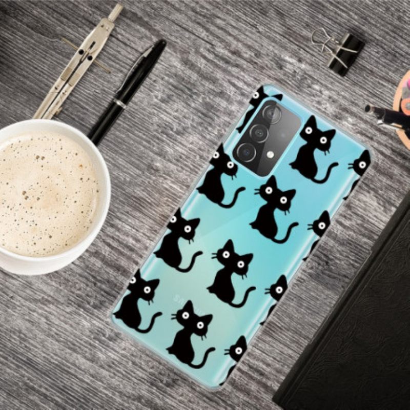 Kuori Samsung Galaxy A32 4G Useita Mustia Kissoja