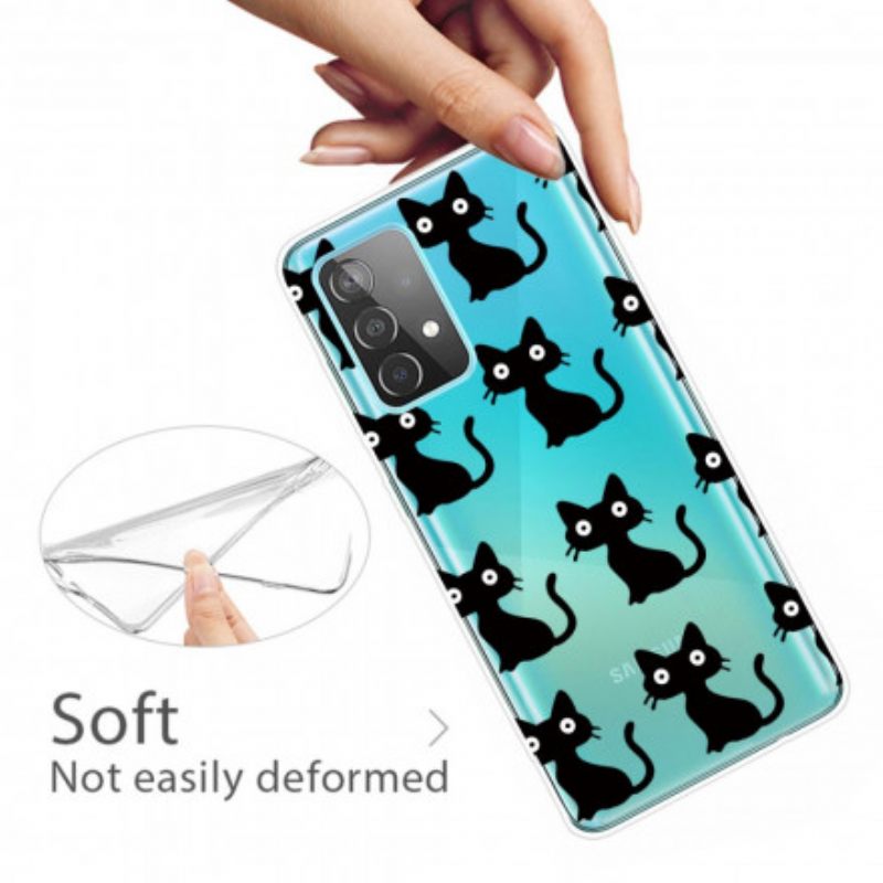 Kuori Samsung Galaxy A32 4G Useita Mustia Kissoja