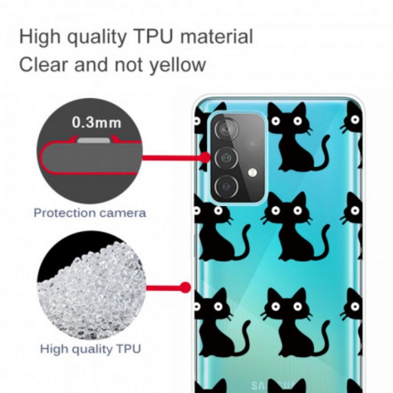 Kuori Samsung Galaxy A32 4G Useita Mustia Kissoja