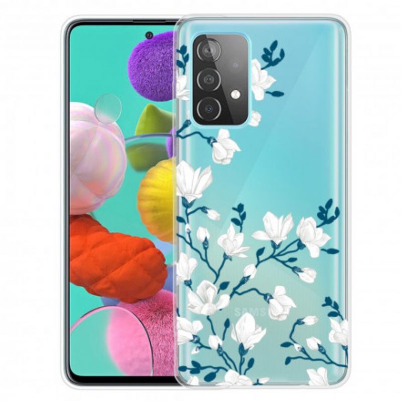 Kuori Samsung Galaxy A32 4G Valkoiset Kukat